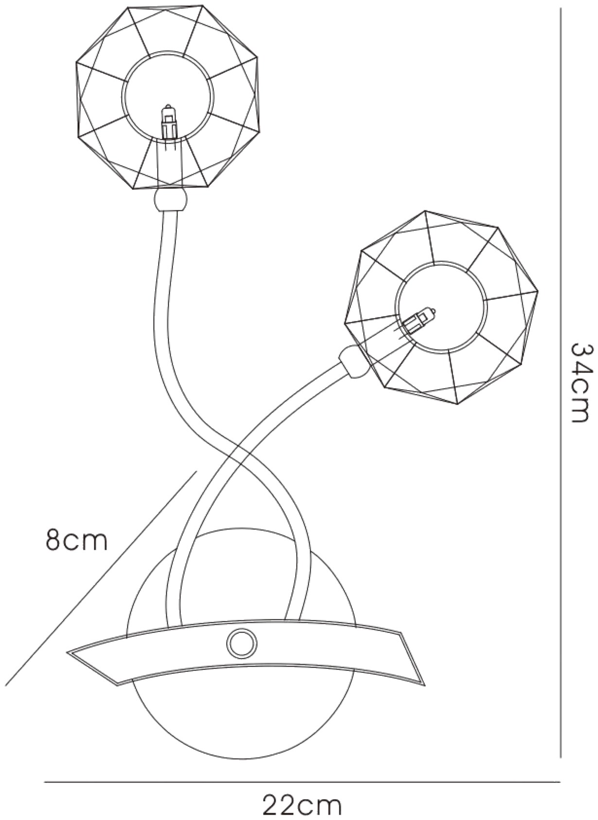 Izona Wall Lights Diyas Armed Wall Lights